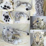 Lifesize Snow Leopard Plush