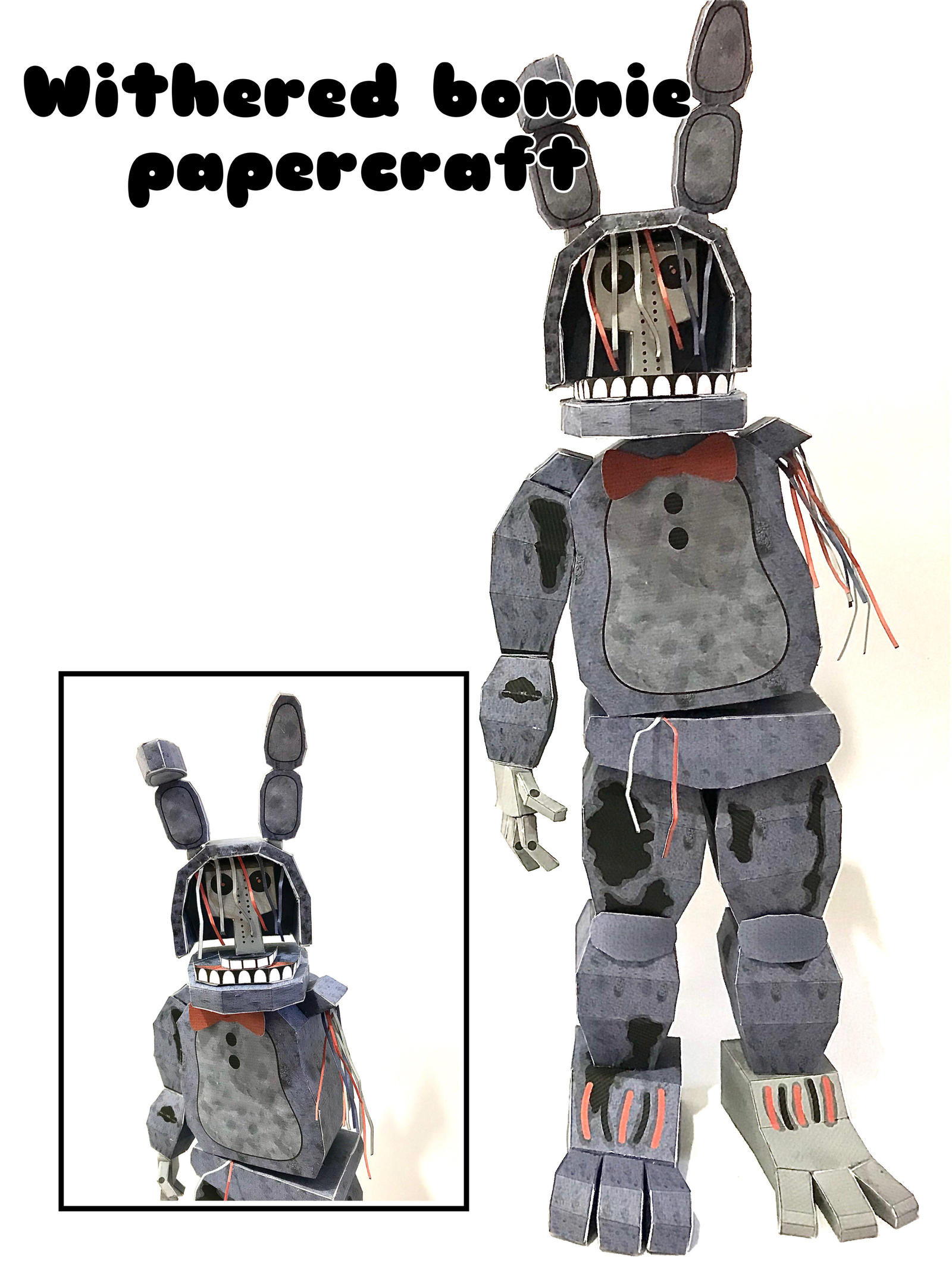 Withered bonnie plush papercraft by Helpysfunpaper on DeviantArt