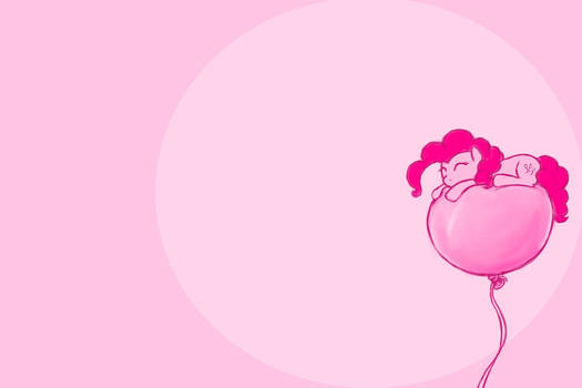 Pinkie on balloon