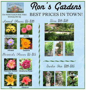 ad paper for rons gardens