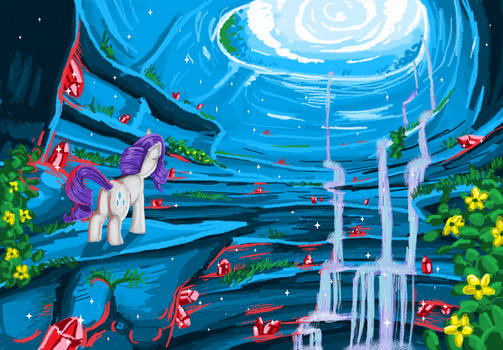 Rarity's Cave in MS Paint