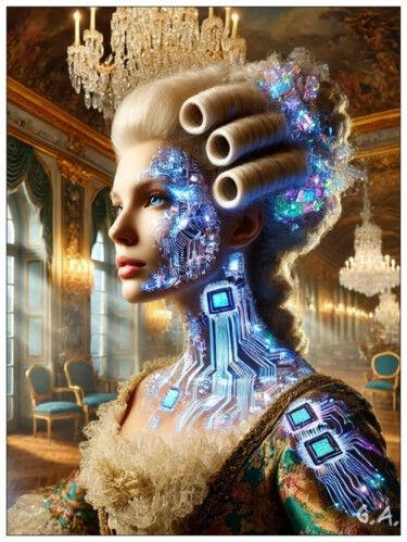 Cyber-Rococo Dreams: Parisian Muse of 2050 by GeraldGaboriau on DeviantArt