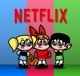 The Powerpuff Girls Watching Netflix