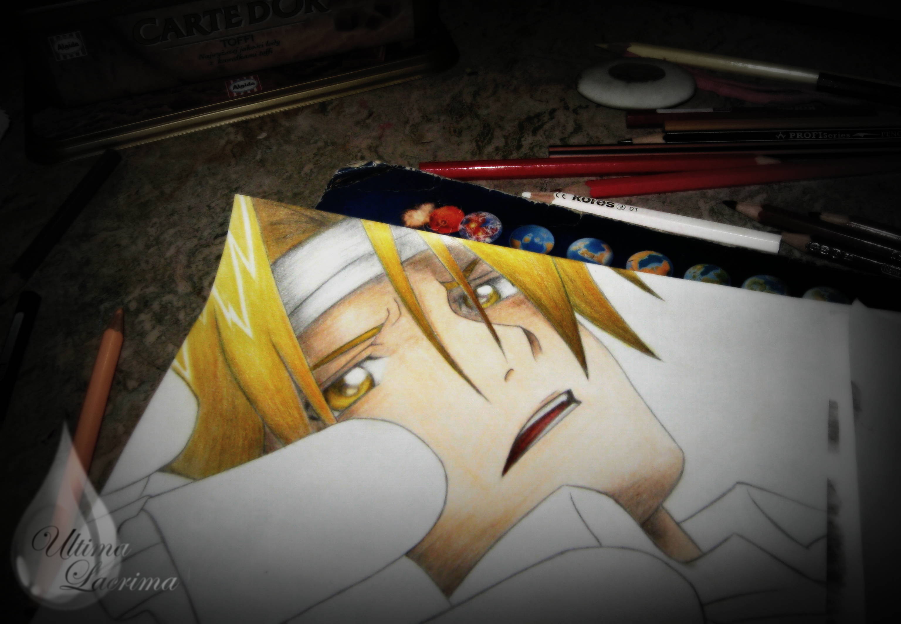 Edward Elric - - - while drawing...