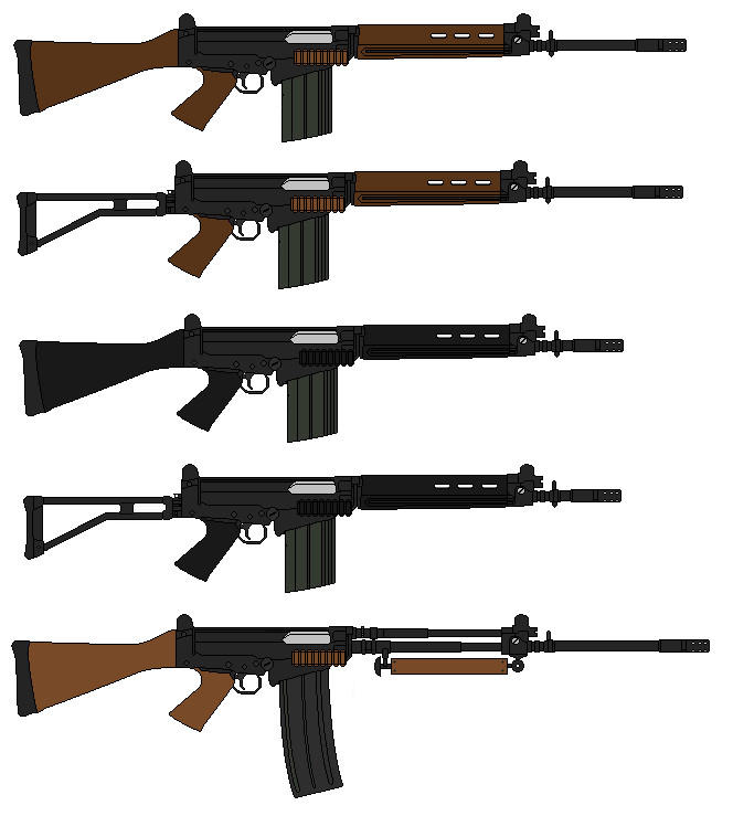 All Fal Variations Fn Fal by hunterf45 on DeviantArt