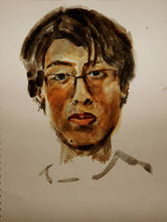 Watercolor selfportrait