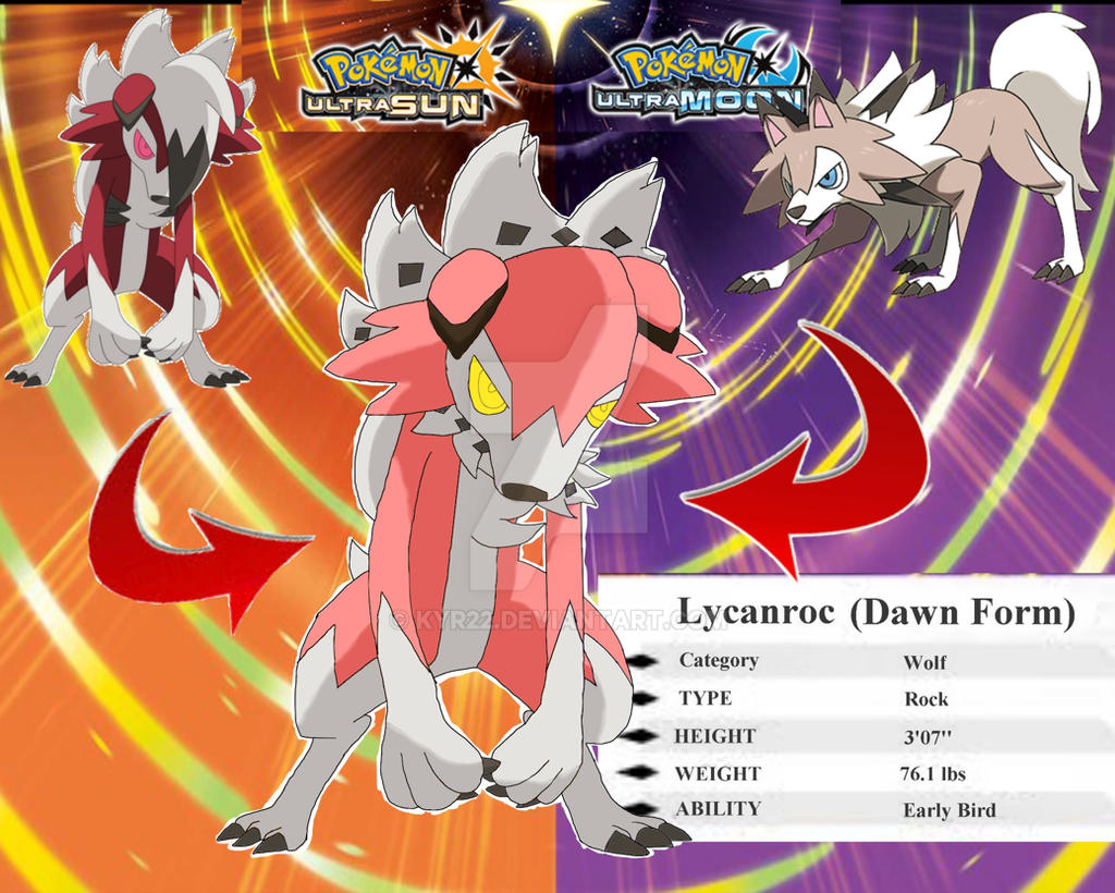 New Dawn Form Lycanroc by KYR22 on DeviantArt