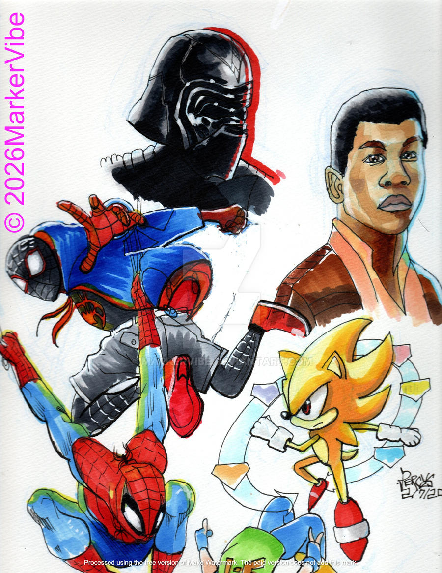 Spiderman Sonic Starwars Fan Art