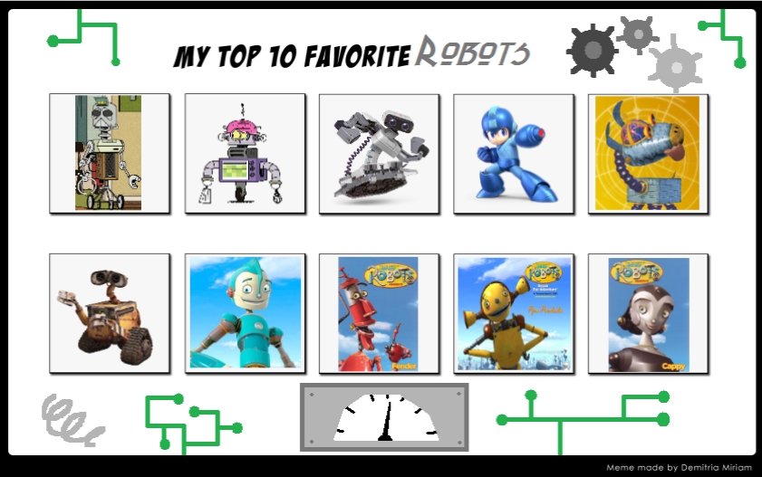 Favorite Robot My Top 10 Favorite Robots by CartoonFan2002 on DeviantArt