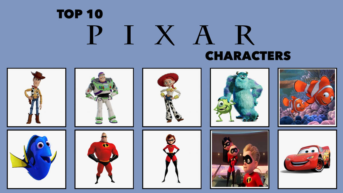 My Top 10 Favorite Pixar Characters by CartoonFan2002 on DeviantArt