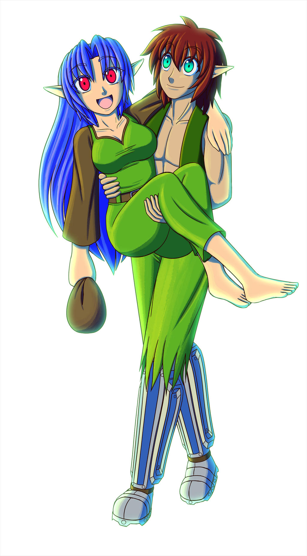 Commission | DiggsXCherrina Carry by ThisDarkLight on DeviantArt