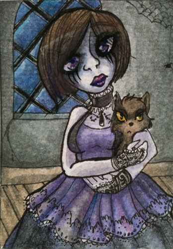 ATC: gothic workshop - my cat