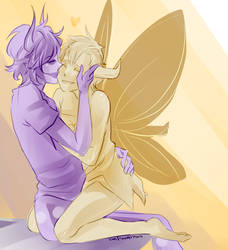 Kissing a fairy