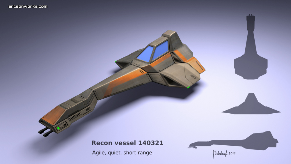 Sci-Fi recon vessel concept 140321