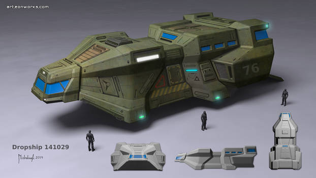 scifi dropship concept