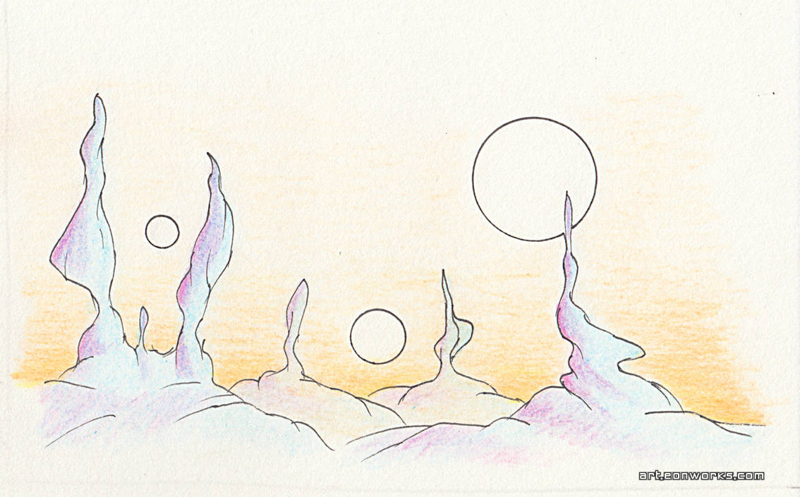 Space landscape sketch 170306 by Eon-Works on DeviantArt