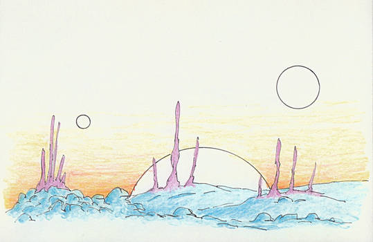 space landscape sketch