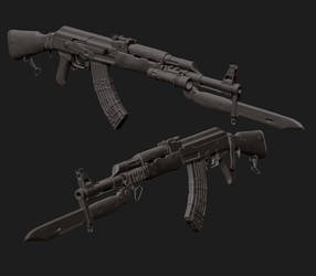 Ak-47 Highpoly Perspective