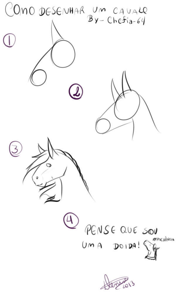 How-To-Draw-Horses  Drawing lessons, Cavalo desenho, Cavalos