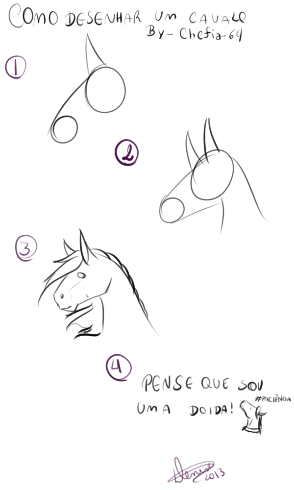 Como desenhar um cavalo by Chefia-64 on DeviantArt