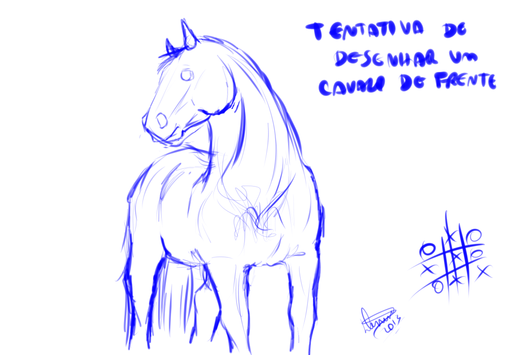 Como desenhar um cavalo de frente - Como desenhar