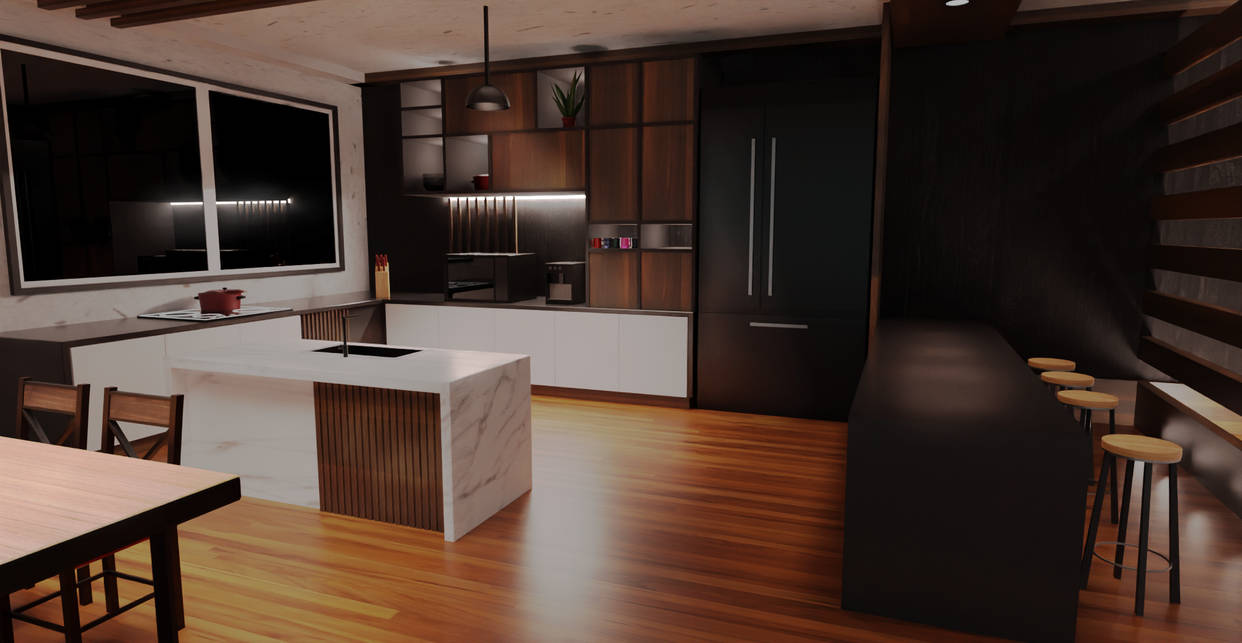 Kitchen/Living room - Modern 2 by Chefia-64 on DeviantArt