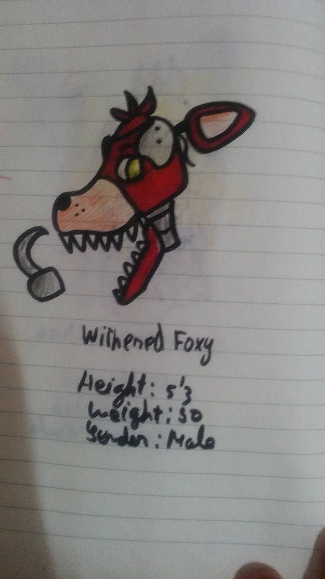 Withered foxy by Shadowredenderman on DeviantArt