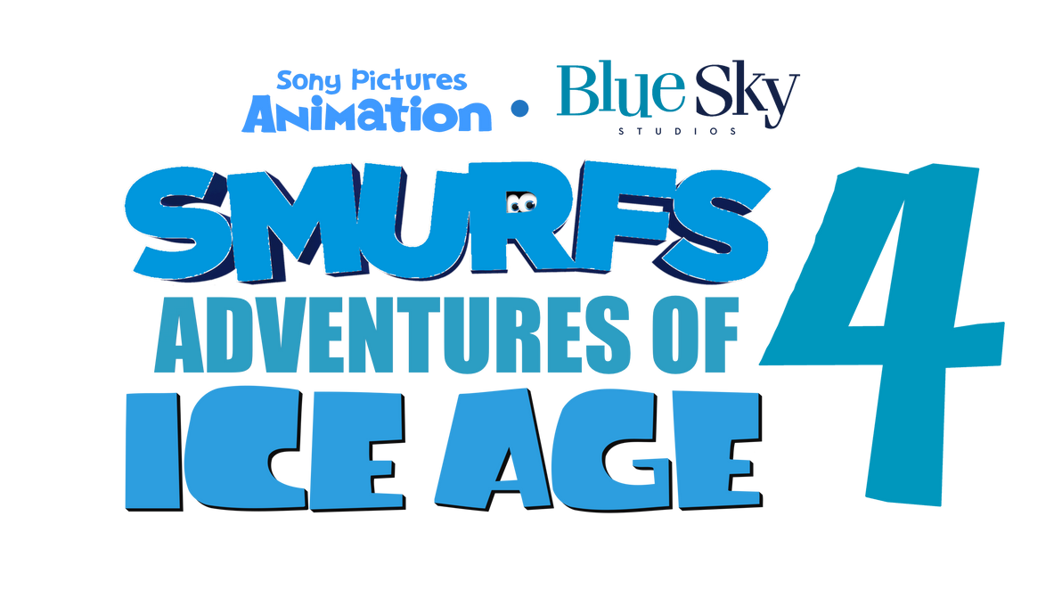 Smurfs 4 Adventures Of Ice Age (2024) Logo by KingRedSpyRedX207 on