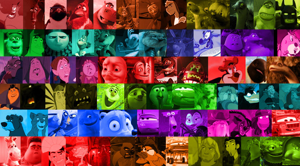 A Rainbow Of Animated Movie Characters By Michaelsar On DeviantArt a-rainbow-of-animated-movie-characters-by-michaelsar-on-deviantart