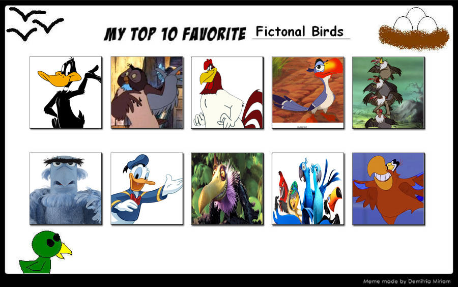 My Top 10 Favorite Fictional Birds By Michaelsar On Deviantart My Top 10 Favorite Fictional Birds By Michaelsar On Deviantart