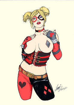 Harley Quinn - pencil by HM1art - color by me