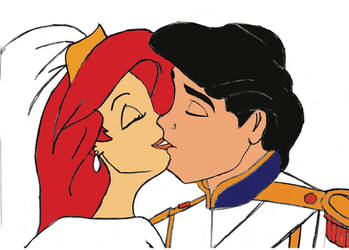 Ariel and Eric Kiss painted