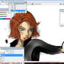 Black Widow Unfinished Digital Art (anime style?)