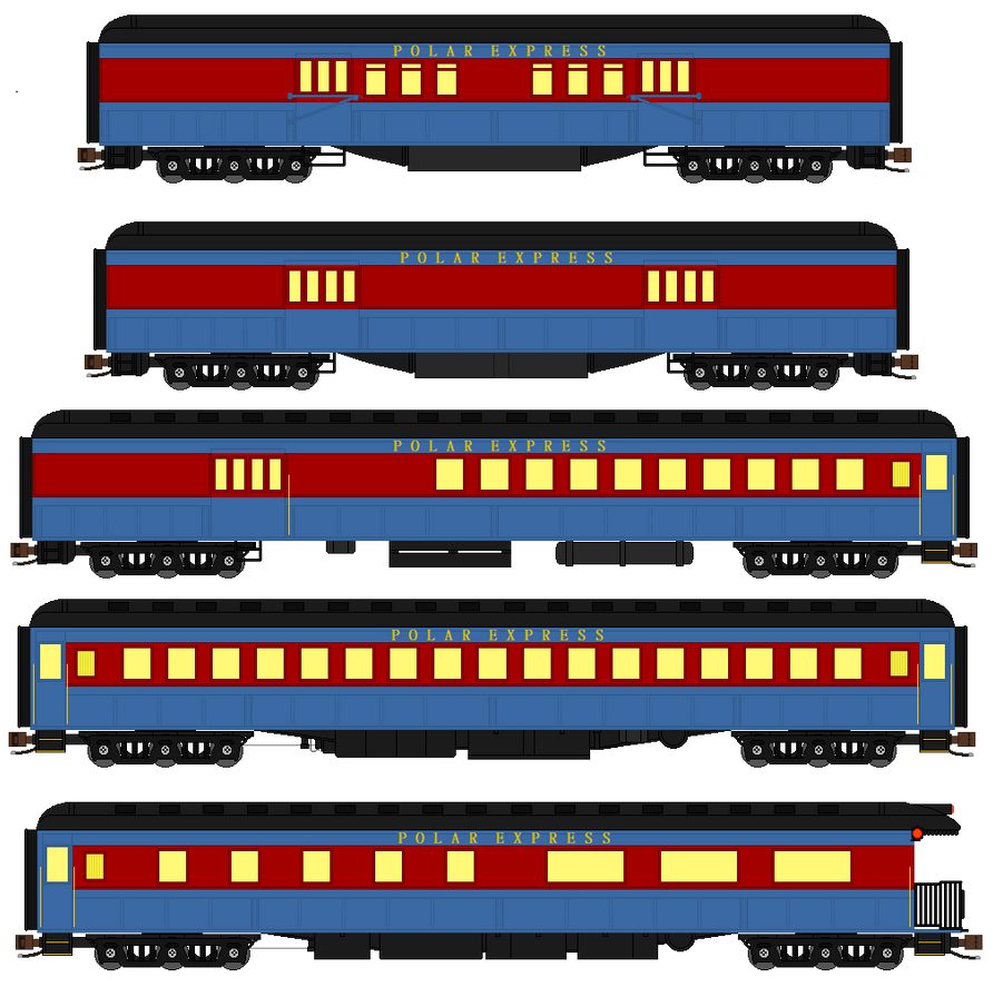Polar Express Coaches Pack (Remake 2025) by christoph2001 on DeviantArt