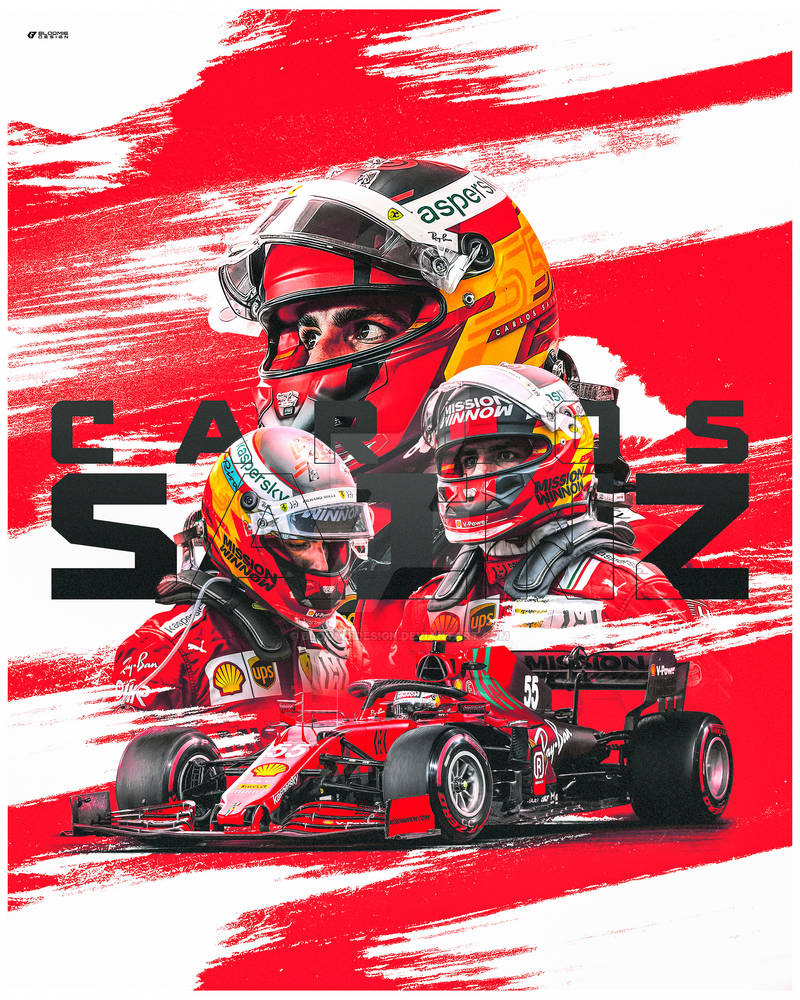 Carlos Sainz F1 Poster by BloomieDesign on DeviantArt
