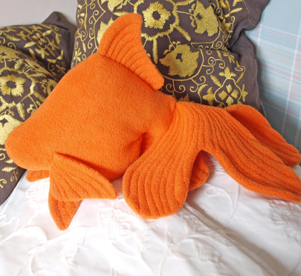 Orange fantail goldfish plush