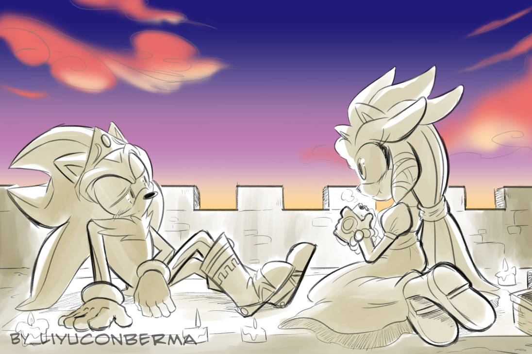 sonic the hedgehog, shahra, and darkspine sonic (sonic and 1 more) drawn by  tondamanuke