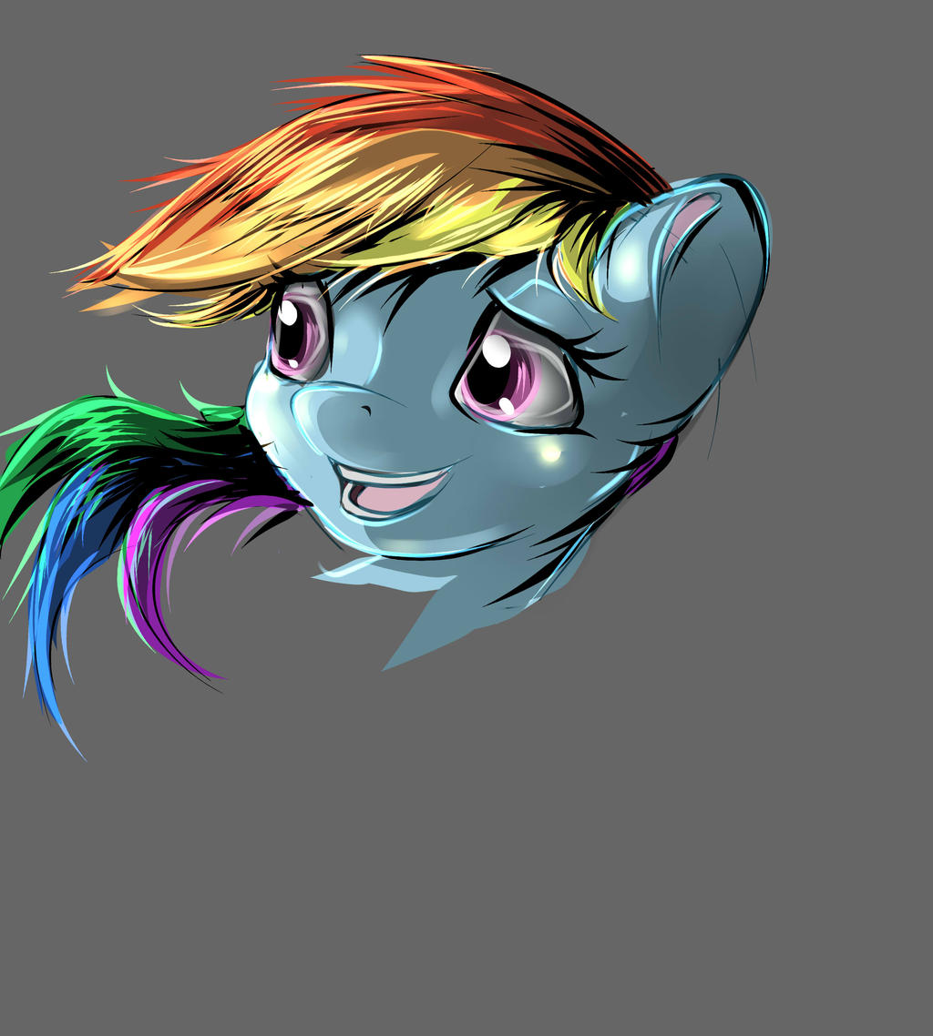 Rainbow dash head sketch