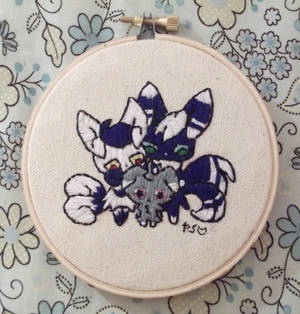 Meowstic Family Embroidery