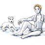 Tintin and Snowy - bedfellows