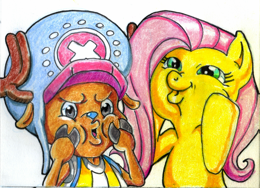 Fluttershy and Tony Tony Chopper: So Cute!!