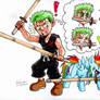 My Little One Piece - Kid Zoro and Rainbow Dash
