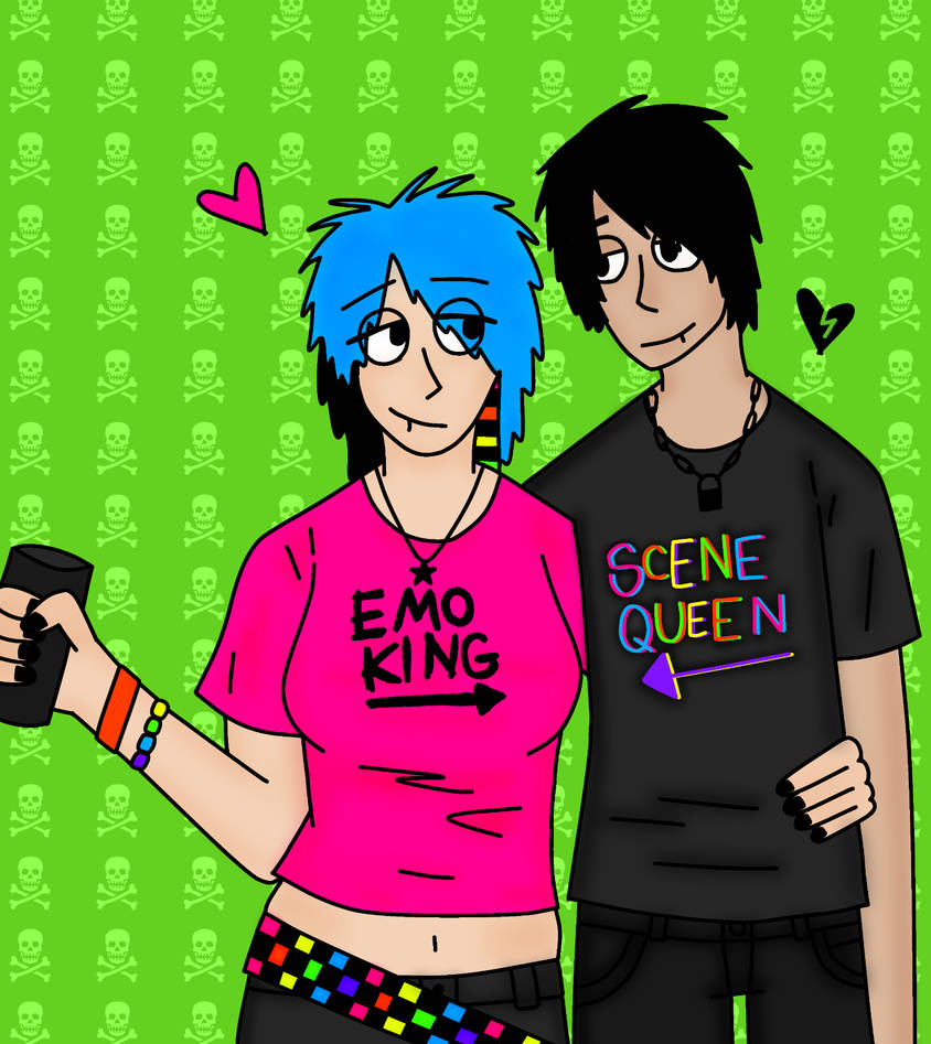 Emo King Rapper Scene queen and emo king by AlienGutz000 on DeviantArt