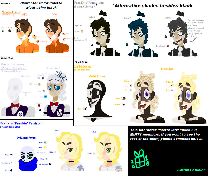 Character Color Palette without using Black by G1FTB0X-STUD1OS on ...