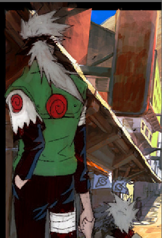 Sakumo and Kakashi -colored-