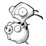 Gir riding Piggy