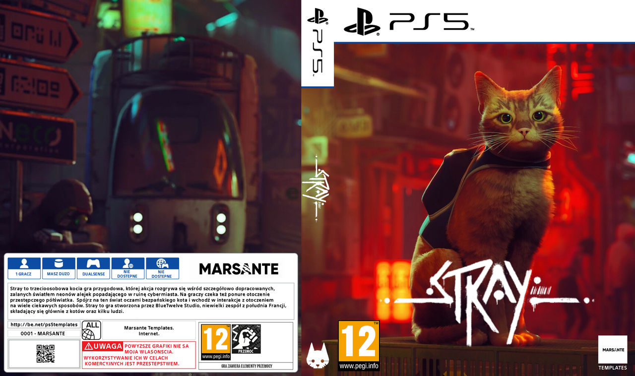 Okladka gry STRAY PS5 PL by MarsanteTemplates on DeviantArt