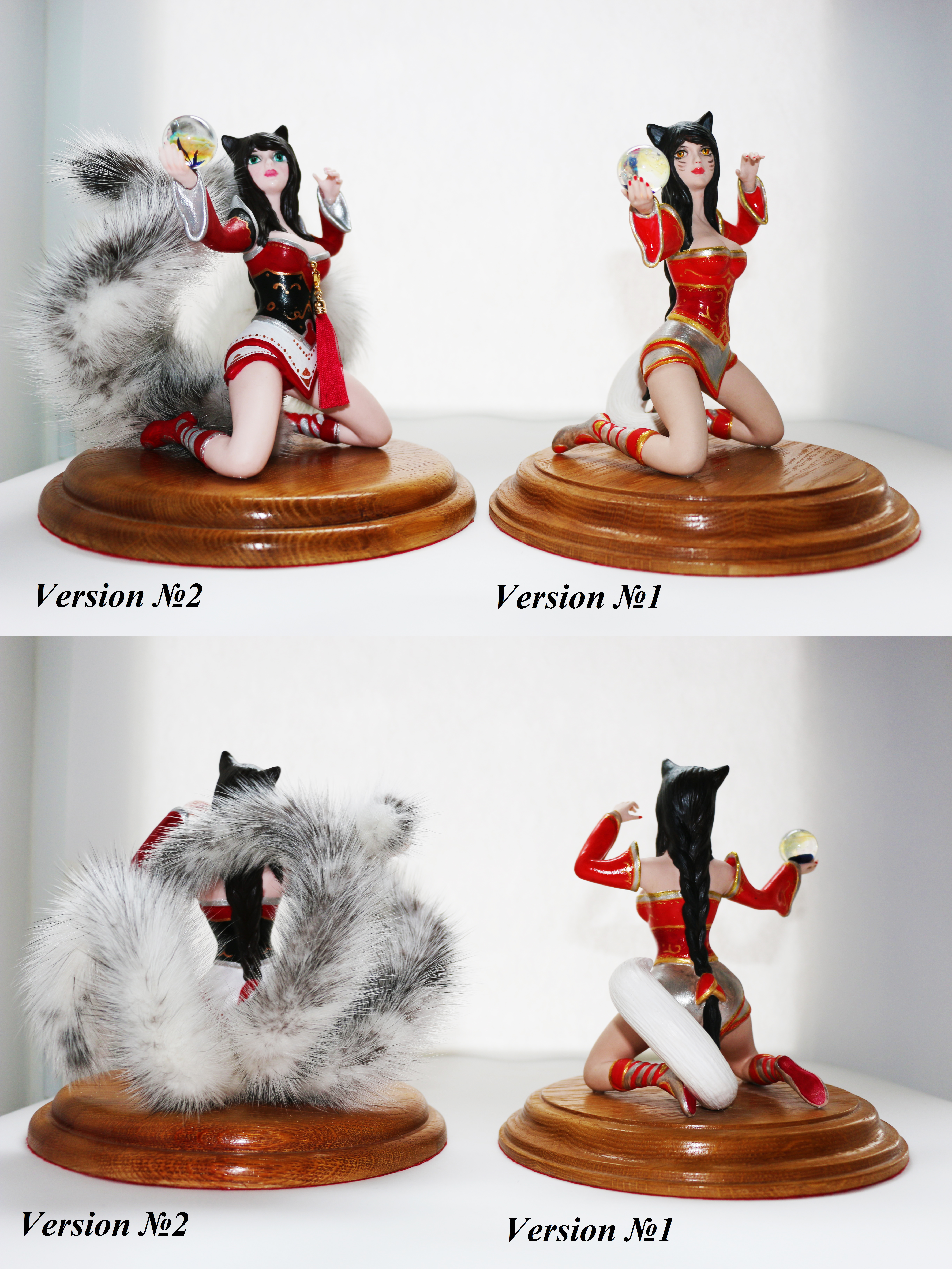 Ahri's figures Pose 1 Comparison