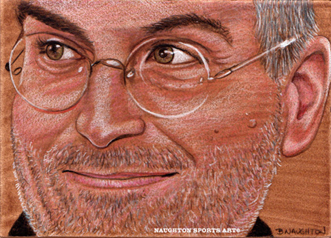 5 x 7 Steve Jobs Artwork (Mixed Media)