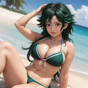 Female Izuku Midoriya bikini